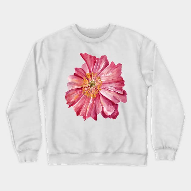 Pink Poppy Crewneck Sweatshirt by artofsuff